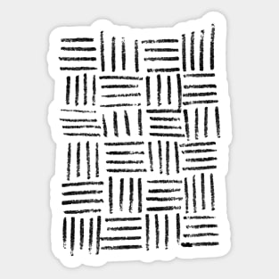 WOVEN DESIGN - HAND DRAWN IN BLACK AND WHITE Sticker